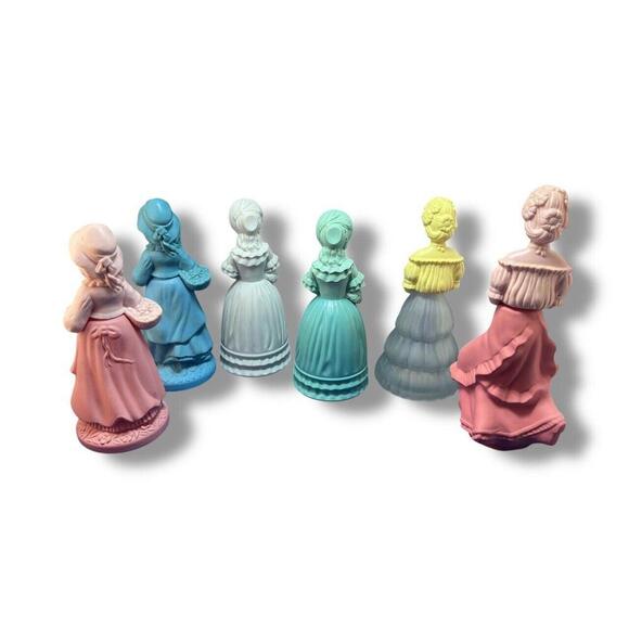 LOT of 6 Vintage 70s Avon Pretty Girl Pink & Little Girl Blue Cotillion EMPTY - Picture 8 of 8